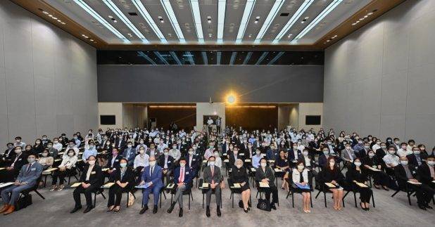 公務員事務局舉辦第三場維護國家安全講座，共有約480名首長級和高級公務員出席。（政府新聞處）