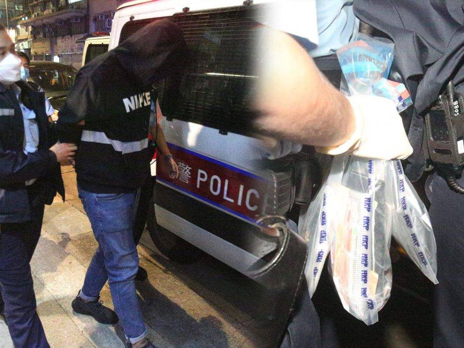 警方旺角截獲毒品快餐車 檢逾20包冰毒可卡因