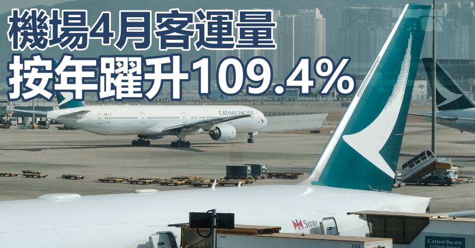 機場4月客運量按年升逾倍 往來東南亞旅客量升幅最明顯