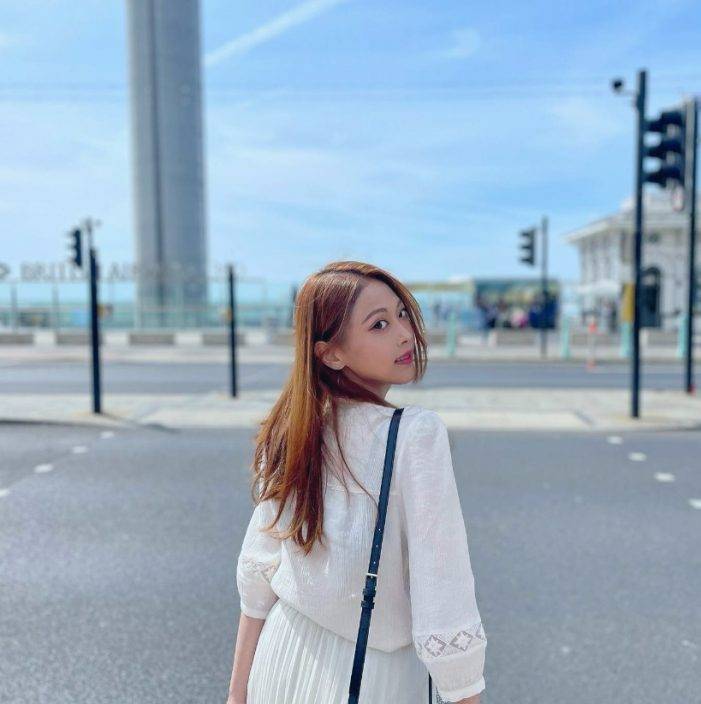 「御用丫鬟」陳婉婷飛英國披嫁衣 低胸TubeTop露事業線超搶鏡