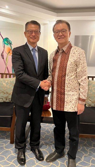 陳茂波到印尼出席二十國集團領導人峰會 討論全球經濟等議題