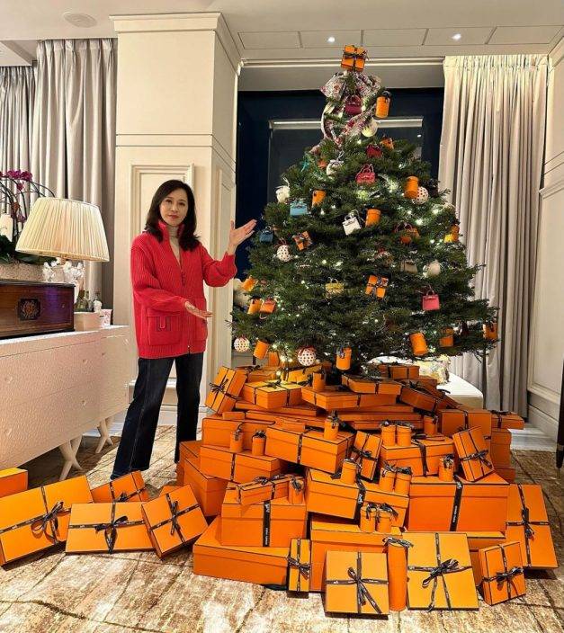 顧紀筠Hermès狂粉孭成層樓出街   過百「橙色盒子」迎聖誕極奢華