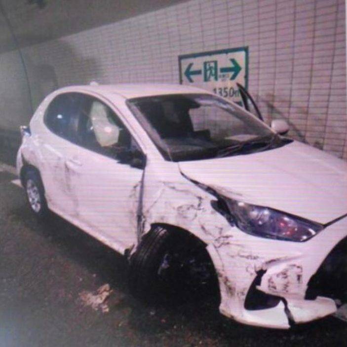 北海道兩港人寒冬下自駕遊 隧道內失控撞牆受傷