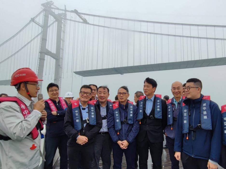 劉國勳與多名官員 考察深中通道及大灣區基建建造技術